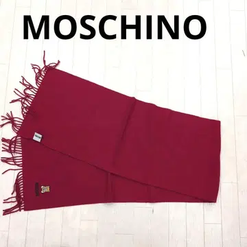 224 MOSCHINO 테디베어 패치 빨간색 머플러