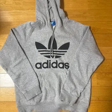 adidas 그레이 후드 부착 후드티
