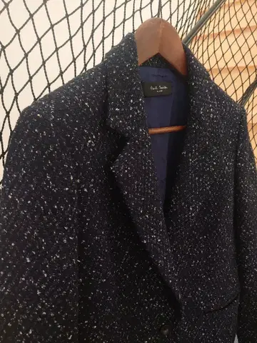 [ 새상품급 ] Paul Smith BLACK 실크 체스터 코트 네이비