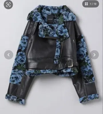 지나시스 인조 가죽 보아 자켓