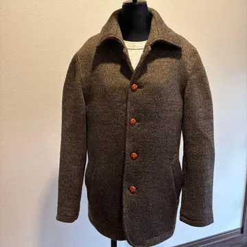 브라운 트위드 테일러드 자켓