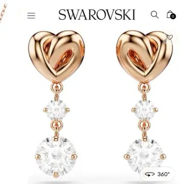 SWAROVSKI 하트 모양 귀걸이