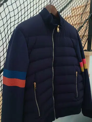 [ 미사용 새상품 ] Paul Smith 다운 자켓 네이비 멀티 컬러