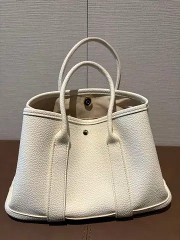 SHERBET 가죽 토트백 화이트