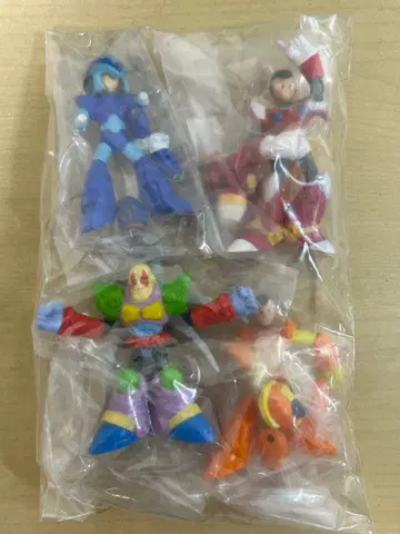 록맨 가챠 피규어 4종