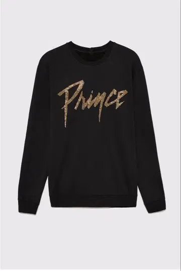 ZARA x Prince 로고 블랙 맨투맨