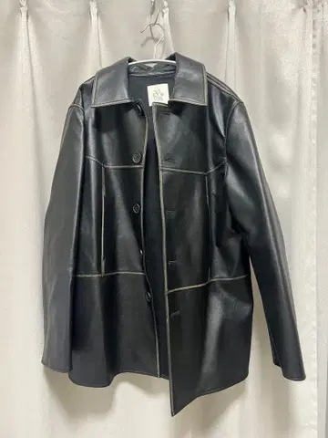 SEAROOMLYNN 블랙 가죽 자켓