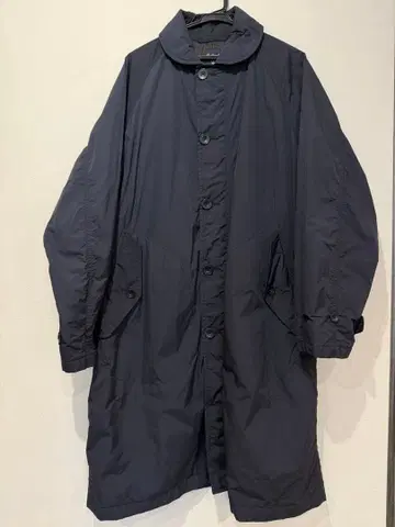 ORCIVAL 네이비 나일론 스텐카라 코트