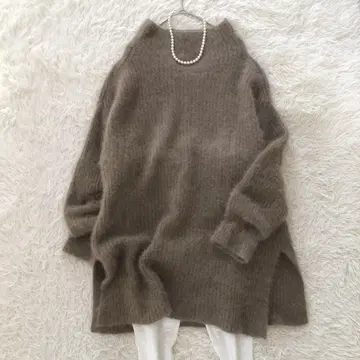 [ 울트라 웜 ] 저널 스탠다드 모헤어 혼방 하이넥 오버 사이즈 니트