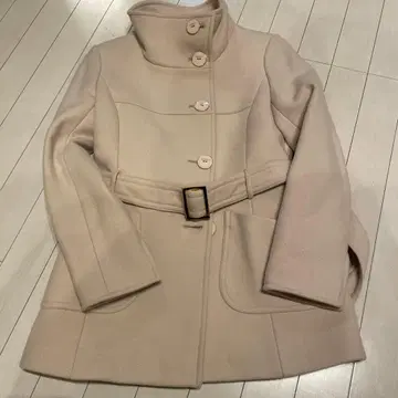 새상품급 MISS J 베이지 울 코트 M 사이즈