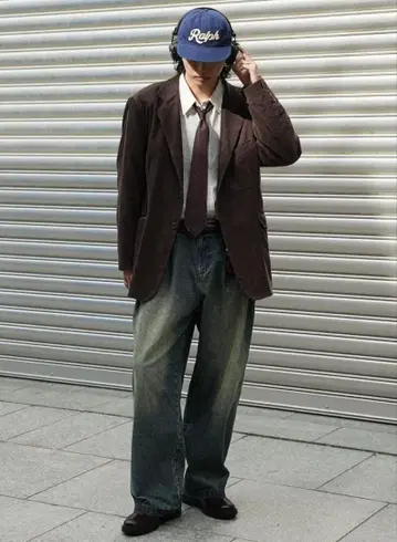 브라운 코듀로이 셋업 L 사이즈