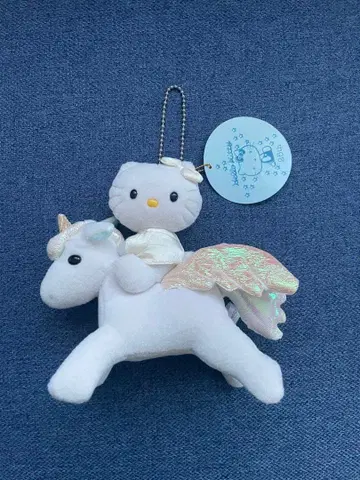 헬로키티 25주년 유니콘 봉제 인형 키링 레어