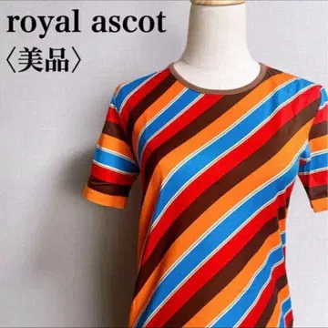 새상품급 로얄 애스콧 레트로 보더 T셔츠 M 70년대풍 일본제
