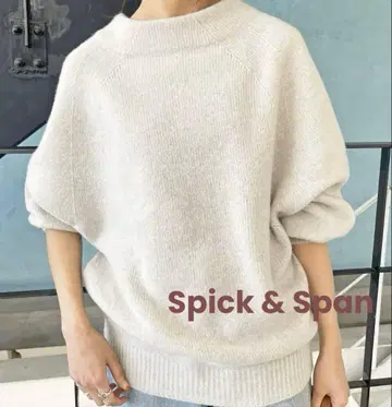 Spick & Span 보틀넥 돌먼 슬리브 니트 모 100% 일본제