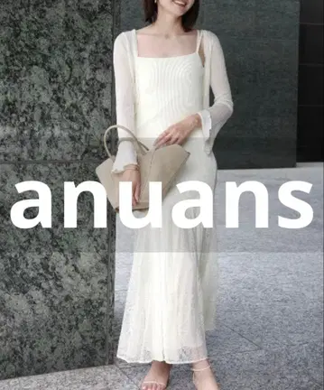 미사용 새상품 anuans 콤비 원피스 MEDIUM 아이보리 여성용