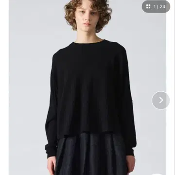 mizuiroind 미즈이로 인드 블랙 니트 코쿤 풀오버