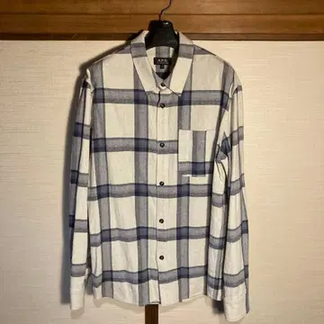 A.P.C. 체크 무늬 긴팔 셔츠 L