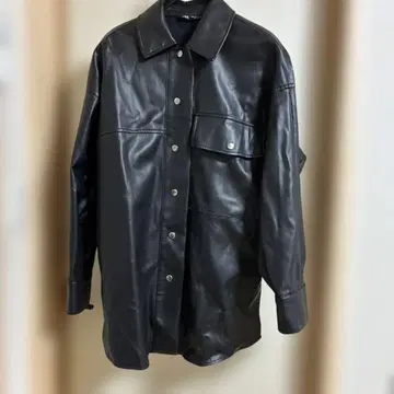 ZARA 자라 인조 가죽 셔츠 자켓