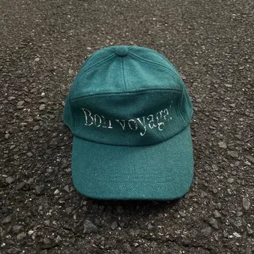 90s Bon voyage! 로고 캡 그린 구제 의류 cityboy
