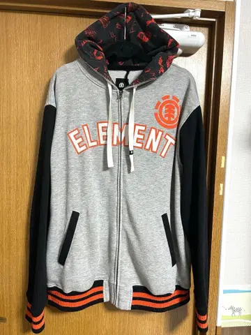 ELEMENT 풀 집업 후드티 그레이/블랙