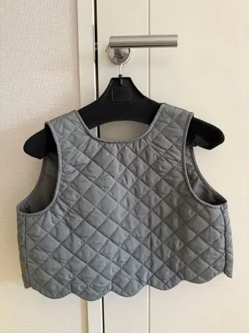 Gypsohila 그레이 퀼팅 베스트 프리 사이즈