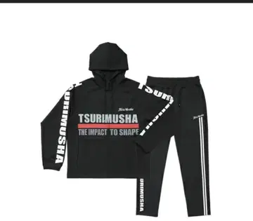 TSURIMUSHA 낚시 수트 상하의 세트 블랙 4L