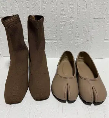 니트 부츠 타비 펌프스 2족 세트