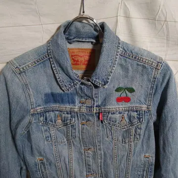 케297 리바이스 70270 자수 데님 자켓 S used 가공 3rd