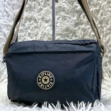 키플링 ABANU M 크로스 바디백 2룸 나일론 네이비