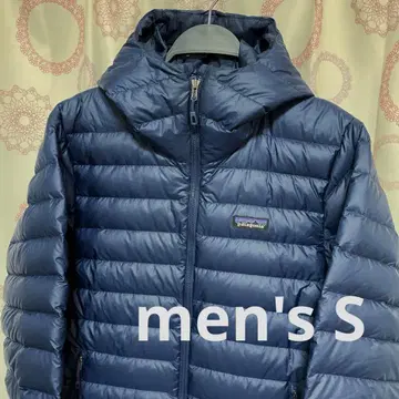 파타고니아 다운 스웨터 후디 남성용 S 네이비 다운 자켓 네이비