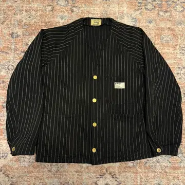 Schott 스트라이프 크림슨 엔지니어 자켓