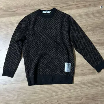 UABONI 기하학 패턴 크루넥 스웨터 사이즈 48