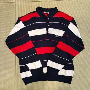프렌치 라코스테 Lacoste 스트라이프 니트 피케 셔츠