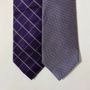 [ 새상품급 ] Jacques Henri 실크 넥타이 네이비 퍼플 세트