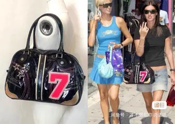 Samantha Lucky 7 핸드백 별과 숫자 7 자수