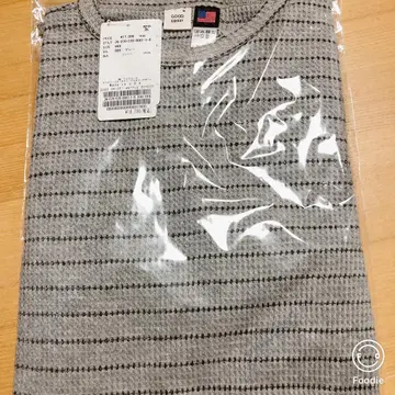 굿 리프 WAFFLE BORDER LONG SLEEVE TOP