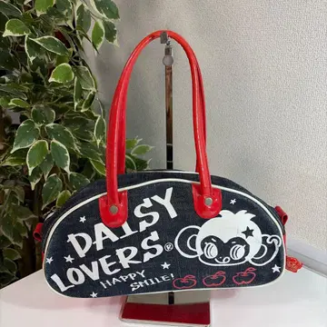 DAISY LOVERS 미니 보스턴형 핸드백 데님 x 빨간색 에나멜