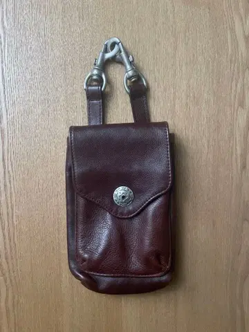 브라운 가죽 시저 백