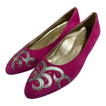 고품질 펌프스 하이힐 스웨이드 핑크 24cm 일본제