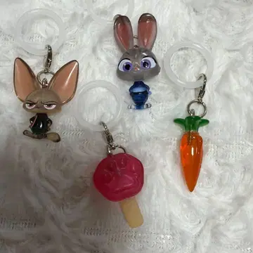 주토피아 메지루시 액세서리 가챠 4종 세트