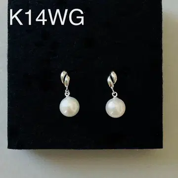 14K WG 펄 귀걸이