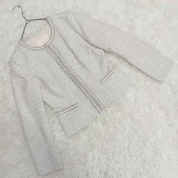 새상품급 내추럴 뷰티 (36) 노카라 자켓 보더 후크