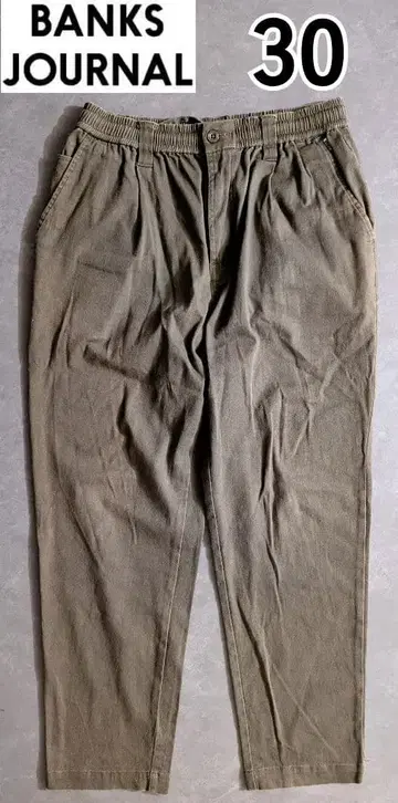 BANKSJOURNAL 뱅크스 카키 팬츠 밴딩