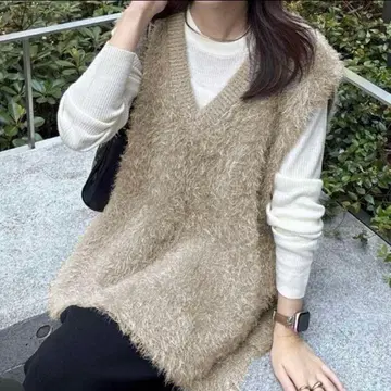 DISCOAT 페더얀 튜닉 베스트 모카