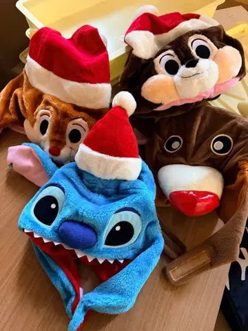 산타 모자 포함 캐릭터 모자 4종 세트