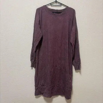 퍼플 티셔츠 원피스 [ M ]
