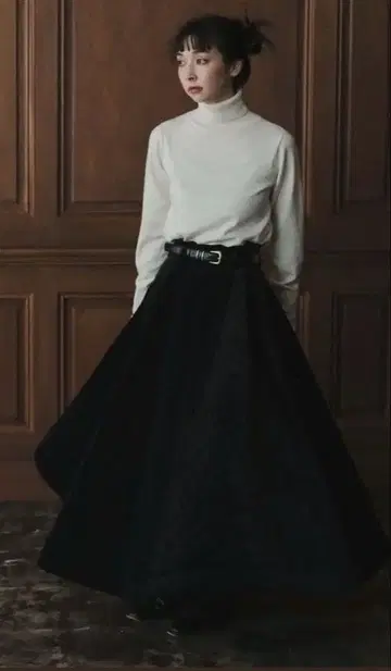 foufou velvet quilting super flare skirt