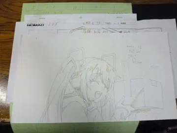 애니메이션 사탄쨩의 킥 생원고 원화 레이아웃 하츠네 미쿠 애니메이션 셀화