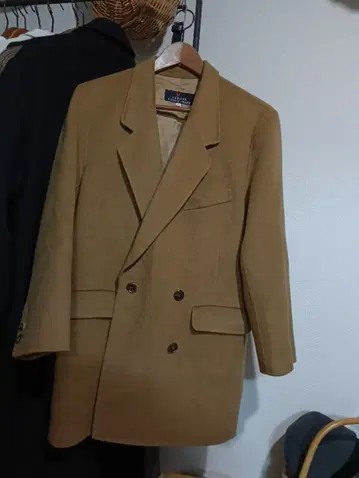 [레킵 요시에 이나바] 울 캐시미어 혼방 체스터 코트 L 카멜