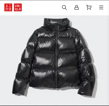 새상품급 UNIQLO 울트라 라이트 다운 샤이니 볼륨 자켓 M 블랙